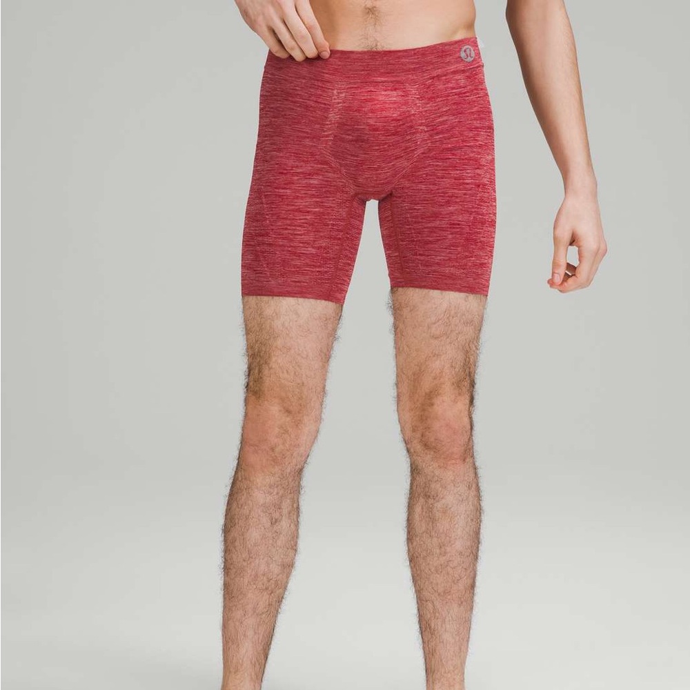 Lululemon Rapid Vent Tech Boxer 7" in Heathered Sport Red